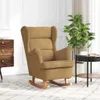 vidaXL Chaise à bascule avec pieds en bois massif et en Voir les images du produit 2
