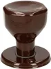 A brown ceramic doorknob with a round base. Produktbild-Vorschau