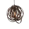 A pendant light with a natural wood frame. Náhled obrázku produktu