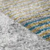 Tapis moderne salon motif abstrait rayé multicolore gris Voir les images du produit 3
