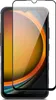 A screen protector is placed over a smartphone. Produktbild-Vorschau