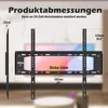Diagram showing the dimensions of a TV wall mount. Produktbild-Vorschau