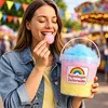 Bunte Regenbogen Zuckerwatte im Eimer 50g – Fluffig, Frisch Produktbild-Vorschau 3