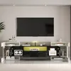 MODFU Hochglanz TV-Schrank niedriges Panel 200 cm mit Produktbild-Vorschau 5