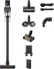 A collection of vacuum cleaner attachments and the main body of a cordless vacuum cleaner are displayed against a white background. Anteprima dell’immagine prodotto