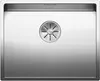 A top-down view of a stainless steel kitchen sink. Podgląd zdjęcia produktu