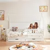 Lit double pour enfants « Aarghonmaa » en forme de maison Voir les images du produit 4