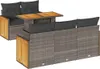 vidaXL 6-tlg. Garten-Sofagarnitur mit Kissen Grau Poly Produktbild-Vorschau 1