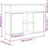 vidaXL Príborník Sonoma dub 100 x 35 x 80 cm materiál na Náhľad obrázku produktu 8