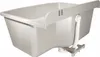 A white bathtub with a drain pipe and support structure underneath. Náhled obrázku produktu