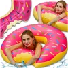 Aufblasbarer Donut Schwimmring 120 cm Pink XXL Poolring Produktbild-Vorschau 1