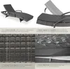 Chaise longue en rotin et aluminium Océane - gris Voir les images du produit 5