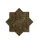 A gold, star-shaped object with intricate carvings and Arabic calligraphy, isolated on a white background. Produktbild-Vorschau