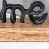 Aufsteller Home H11cm Schriftzug Schwarz Metall Holz Deko Produktbild-Vorschau 4