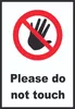 Do not touch Schild A0 Rückseite selbstklebend Produktbild-Vorschau 1