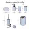 Badset 6-teilig, Badezimmer Zubehörset, Badaccessoires Weiß Produktbild-Vorschau 2