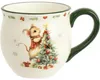 Tasse Keramik 9cm Weihnachtsmaus mit Tannenbaum Motiv Weiß Produktbild-Vorschau 2