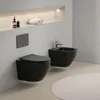 Coppia sanitari sospesi nero opaco completi di sedile wc | Anteprima dell’immagine prodotto 1