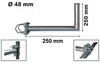 PremiumX Balkonausleger 25cm Stahl Geländerhalter SAT Produktbild-Vorschau 6