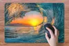 MuchoWow® Schreibtischunterlage Sonnenuntergang - Wasser - Produktbild-Vorschau 3