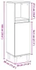 vidaXL Koupelnová skříňka Artisan dub 30x30x100 cm materiál Náhled obrázku produktu 8