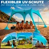 ELONEO Strandzelt Sonnensegel LSF 50+ UV Schutz Windschutz Produktbild-Vorschau 6