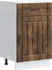 A single kitchen base cabinet with a wooden door and drawer front, shown against a white background. Náhľad obrázku produktu