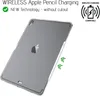 A clear case for an Apple iPad Pro 12.9 2018, showing wireless charging capability for an Apple Pencil. Produktbild-Vorschau