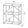 A diagram showing the dimensions of a shelf unit. Náhled obrázku produktu