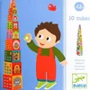 A cartoon illustration of a boy playing with stacking blocks, with a bird flying in the sky. Anteprima dell’immagine prodotto