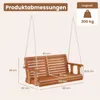 COSTWAY Hollywoodschaukel, 2-Sitzer Schaukelbank, Produktbild-Vorschau 3