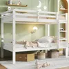 Etagenbett für Kinder 90x200 cm Weiß aus  Kiefernholz mit Produktbild-Vorschau 1