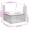 5-tlg. Garten-Sofagarnitur mit Kissen Schwarz Poly Rattan Produktbild-Vorschau 9