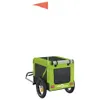 vidaXL Cani da Rimorchio per Biciclette Verde e Nero Anteprima dell’immagine prodotto 8
