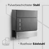 NewHabitat Briefkasten Anthrazit mit Zeitungsfach Produktbild-Vorschau 2