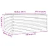 Pflanzkübel Weiß 110x60x45,5 cm Massivholz Kiefer Produktbild-Vorschau 9