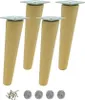 4x Möbelfüße aus Eiche – schräg, roh, 20 cm – mit Produktbild-Vorschau 1