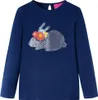 vidaXL Kinder-Langarmshirt Marineblau 128 Produktbild-Vorschau 7