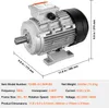 A product image of an electric motor with dimensions and specifications displayed. Anteprima dell’immagine prodotto