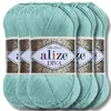 Alize 5x 100g Diva garen, effen kleur, geschikt voor haken Productafbeelding-voorbeeld 1