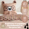 Kinderbettwäsche Set Bär 2-teilig 135x200 80x80 cm - Produktbild-Vorschau 5