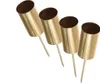 Stabkerzenhalter - Kerzenpick für Adventskranz - ohne Dorn - Metall - H: 9cm - gold - 4 Stück Produktbild-Vorschau