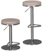 FineBuy Barhocker Edelstahl Taupe höhenverstellbare Produktbild-Vorschau 5