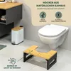 Stołek toaletowy  eluno, podnóżek wykonany z bambusa, Podgląd zdjęcia produktu 6