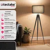 tectake® Lunaris stojací lampa, třínohý ocelový rám, 60 W Náhled obrázku produktu 3