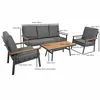 DEGAMO Loungeset CALGARY, Alu anthrazit + Kunstholz braun, Produktbild-Vorschau 9