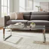 HAKU Couchtisch edelstahl - Edelstahl, Sicherheitsglas 8 Produktbild-Vorschau 3