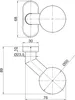 OGRO Türknopf RENOVI 3548 VO, Rosette 30x68x10,gekröpfter Produktbild-Vorschau 2