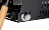 A close-up view of a control knob on a black gas pizza oven. Produktbild-Vorschau