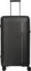 A black trolley suitcase with a retractable handle and wheels. Produktbild-Vorschau